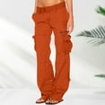 thumbnail image 1 of Vedolay Women&nbsp;Pants&nbsp;Dressy&nbsp;Casual Women's high Waist Leisure Casual Pants for Woman Bohemian Beach Pants,Orange S, 1 of 4