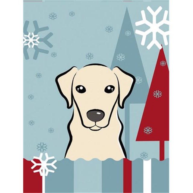 Carolines Treasures BB1718GF Winter Holiday Yellow Labrador Flag Garden Size