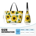 thumbnail image 4 of Sigee Sunflowers Print Extra Large Waterproof Beach Travel Bag with Zipper - Durable and Versatile for Vacation, Gym, and Daily Use, 4 of 7