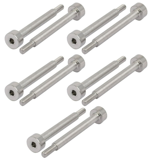 Unique Bargains 10pcs Hex Socket Shoulder Bolt 5mm Shoulder Dia 40mm Shoulder Length M4 Thread