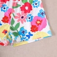 thumbnail image 7 of BJUTIR Girls 2 Piece Sets Toddler Floral Print Flutter Sleeve Top & Shorts Set Spring Summer Casual Outfit Soft Clothes Set Size 6-7 Years, 7 of 7