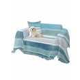 thumbnail image 2 of Teal Nordic Style Stripes Couch Cover for Dogs, Turquoise Texture Washable Sofa Covers Slipcover for Pets Dogs Futon Cover, Couch Recliner Covers, Oversized Chair Slipcover 71"x91", 2 of 9