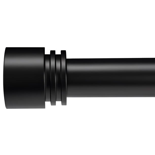 Barras de cortina extra largas negras de 240 pulgadas, barra de cortina de metal ajustable de 1 pulgada para ventanas grandes y puertas correderas, 5