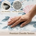 thumbnail image 6 of ODIKA 5'x7' Washable Area Rug Non-Slip, Low Pile, Stain Resistant Hydrangea Floral Bouquet With Eucalyptus Leaf And Plaid Border Accents for Guest Room, Lounge, Apartment, 6 of 7
