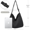 thumbnail image 2 of Bolso bandolera DAINAOTM de lona informal para mujeres y hombres negro L, 2 of 5
