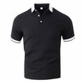 thumbnail image 5 of Stamzod Mens Golf Shirts Short Sleeve Textured Golf Shirt Casual Button T Shirts Summer Clothes Black L, 5 of 8