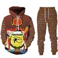thumbnail image 3 of Conjunto de sudadera con capucha del faraón egipcio Anubis con el Ojo del Dios egipcio del coro antiguo impreso en 3D, 3 of 5