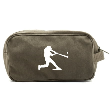Baseball Player Canvas Shower Kit Travel Toiletry Bag (Best Fuji Travel Kit)