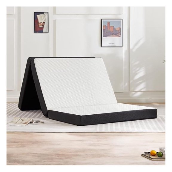 3 Inch Foldable Mattress Twin XL Size, Folding Floor Memory Foam Mat, Portable Camping Mattress for Travel, Certified Collapsible Bed Pad