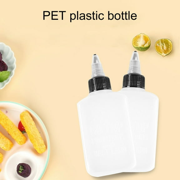 100ml Oil Bottle Food Grade Heat-Resistant Plastic Empty Refillable Oil Squeeze Bottle Seasoning Container Kitchen Tools