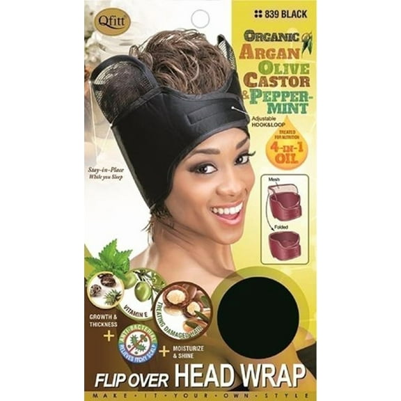 Qfitt Fabric Headbands, Black, 1 ct