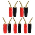 thumbnail image 4 of Garosa Audio Plug,Bending Speaker Plug,U44 5Set Speaker Plug Gold Plated Bending Speaker Connector Copper Black Red Audio Plug, 4 of 8
