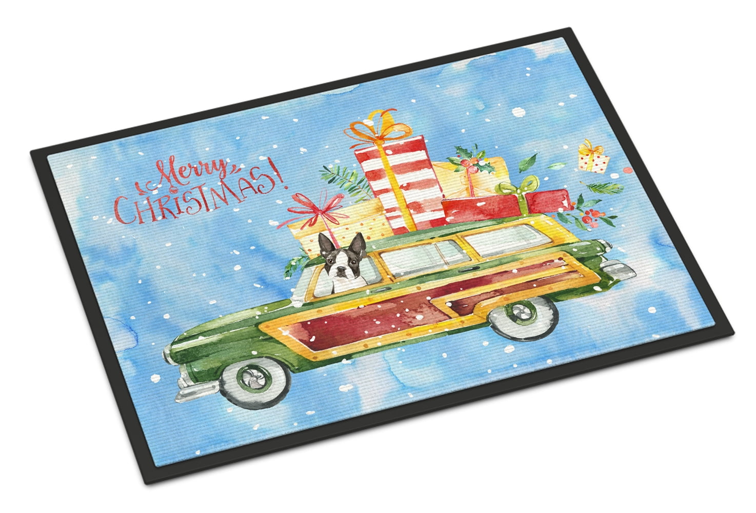 Merry Christmas Boston Terrier Door Mat Walmart Com