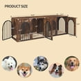 thumbnail image 2 of Dog Crate Furniture, 71" Heavy Duty Dog Kennels with Divider, Pads, Side Table, TV Cabinet, 2 of 6
