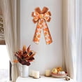 thumbnail image 5 of Large Fall Plaid Bow Pumpkin Leaves Bow for Fall Decor - Autumn Thanksgiving Bow for Front Door Indoor Outdoor Wall Decoration Supplies Ornaments, 5 of 5
