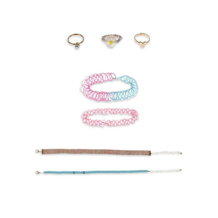 Wonder Nation Kids Daisy Rings and Chokers Set, 7 Pack Multi-color
