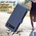 thumbnail image 6 of SaniMore for Google Pixel 8 Pro 6.7" 2023 Business Case, Full Body Protective PU Leather with Zipper Purse + Card Holder Flip Kickstand Lanyard [Shockproof TPU Shell] Vintage for Men Women, Blue, 6 of 8
