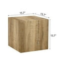 thumbnail image 6 of Modern MDF+Sticker Material Cube Stylish Texture Design Coffee Table, 15.75 Inches (Natural), 6 of 11