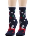 thumbnail image 2 of Gibobby calcetines mujer Calcetines cálidos para mujer, bonitos calcetines de lana con estampado navideño, calcetines de tubo cálidos supersuaves (Multicolor, Unitalla), 2 of 4