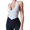 thumbnail image 3 of Diconna Lady camisole, sleeveless solid color U-shaped collar irregular cut top, 3 of 4
