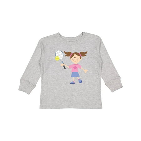 

Inktastic Tennis Girl Gift Toddler Toddler Girl Long Sleeve T-Shirt