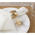 thumbnail image 5 of Saro Lifestyle Gold Texture Star Napkin Ring (Set of 4), 5 of 5