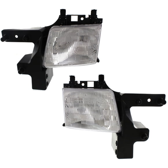 Garage-Pro Driver and Passenger Side Headlight for Dodge Ram 1500 Van Base 1999-2003 Also Fits Ram 3500 Van Halogen With bulb(s) Replaces# 55076525AC 55076524AC