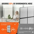 thumbnail image 3 of VEVOR Office Divider, 2 Panel Office Partition, Freestanding Office Divider Wall Partition & Privacy Divider Reduce Noise and Room Separation, Light Grey, 3 of 9