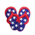 thumbnail image 3 of Altotux Flip Flops Sandals Shoes Self Adhesive Iron On Applique Sticker Patch (Stars with Blue Base;), 3 of 3