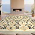 thumbnail image 2 of Design&I 6'x9' Ultra Soft Area Rug, Farmhouse Symmetrical Striped Border Tassel Contrasting Entryway None Fluffy Washable Non Shedding for Guest Room Bedroom Living Room, 2 of 3