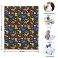 thumbnail image 4 of Colorful Dinosaurs Astronauts Planets Pattern Blanket,Comfortable Soft Lamb Wool Throw Blanket,All Season,Warm Lightweight Blankets for Sofa Bed Couch Living Room Chair,30"x40", 4 of 4
