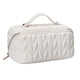 thumbnail image 2 of Leather Travel Makeup Bag Large Capacity Toiletry Bag,White, 2 of 5