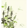 thumbnail image 3 of Dragonfly Duvet Cover Set, Nature Plants Grass with Wildflowers with Paintbrush Effects Print, Decorative 3 Piece Bedding Set with 2 Pillow Shams, Queen Size, Pale Green Cream, by Ambesonne, 3 of 3