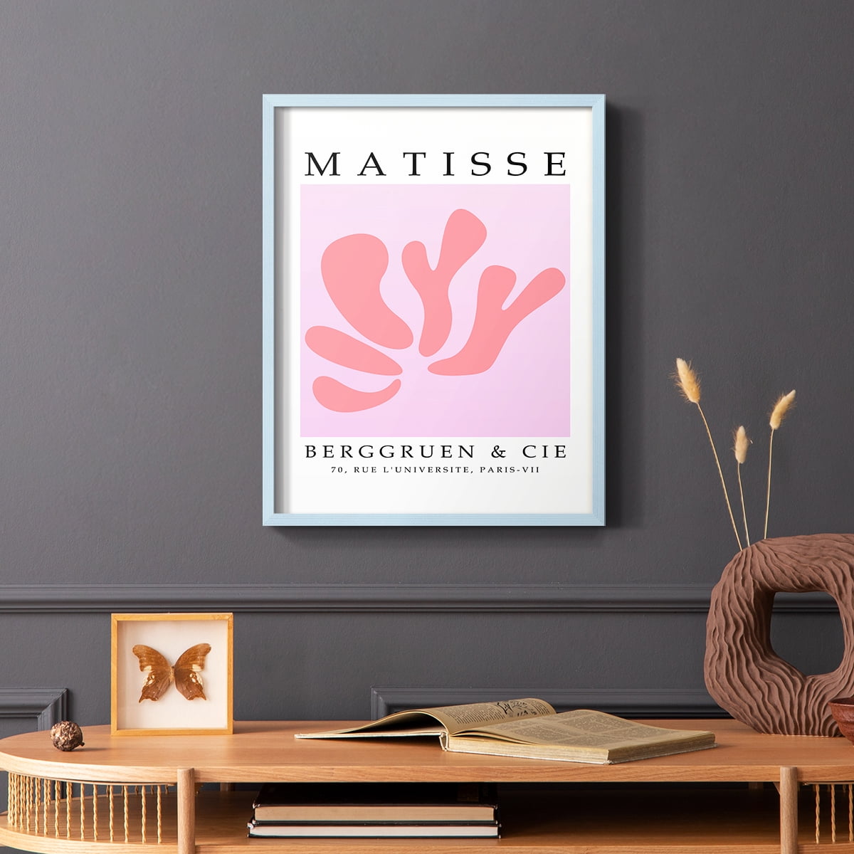 Matisse CXXXIV Framed Print in Blue Solid Wood 8 x 10 Framed Print