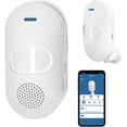 thumbnail image 1 of Alarma de detector de movimiento WiFi con sirena de 100 dB, control de aplicación, alarma de sonido y luz, detector de alarma por infrarrojos con carga USB, alarma de sensor de movimiento in, 1 of 5