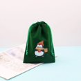 thumbnail image 1 of Bolsas de terciopelo de Feliz Navidad, bolsas de embalaje de joyería de Boutique con cordón verde, bolsas de regalo de dulces, Favor, 9x12, 13x18cm, 4 piezas por lote, 1 of 4