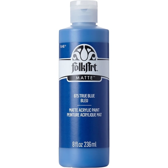 FolkArt Acrylic Craft Paint, Matte Finish, True Blue, 8 fl oz