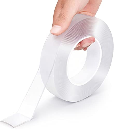 9.85FT EZlifego Double Sided Tape Heavy Duty Multipurpose Removable Mounting Tape Adhesive Grip,Washable Strong Sticky Wall Tape Strips Transparent Tape Poster Carpet Tape for Paste Items,Household