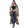thumbnail image 2 of Moomaya Viscose Georgette Printed Long Shrug Slit Sleeves Cardigans For Women, 2 of 5