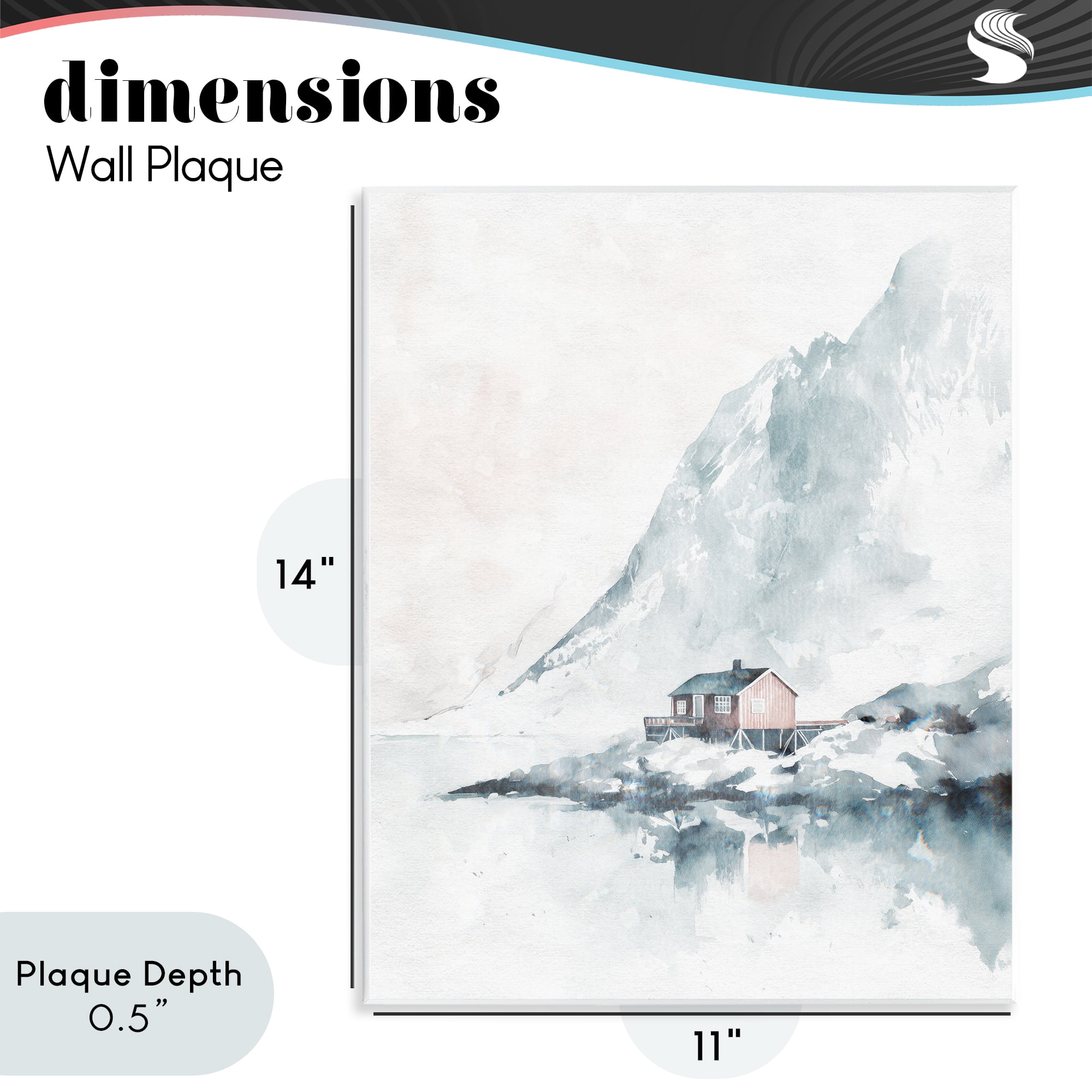 Stupell Industries Snow Shelter Watercolor Wall Plaque Art, design by Svetlana Aleynikova