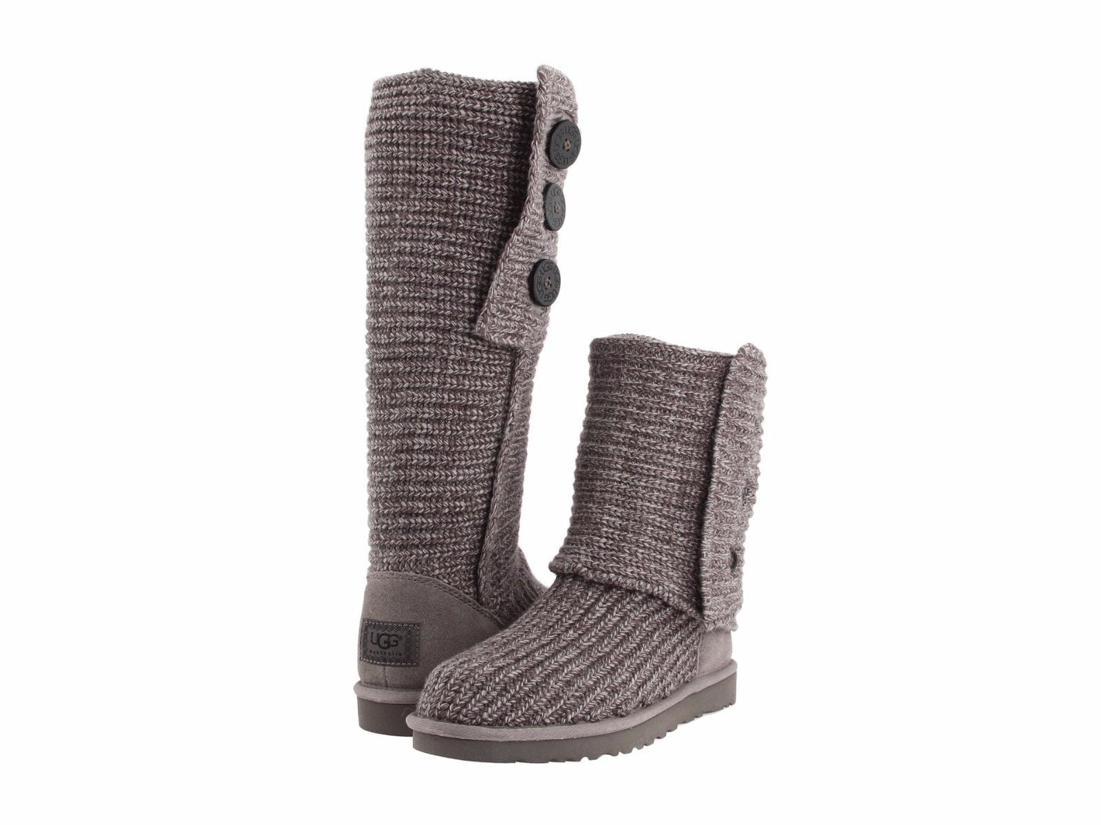 gray knitted uggs
