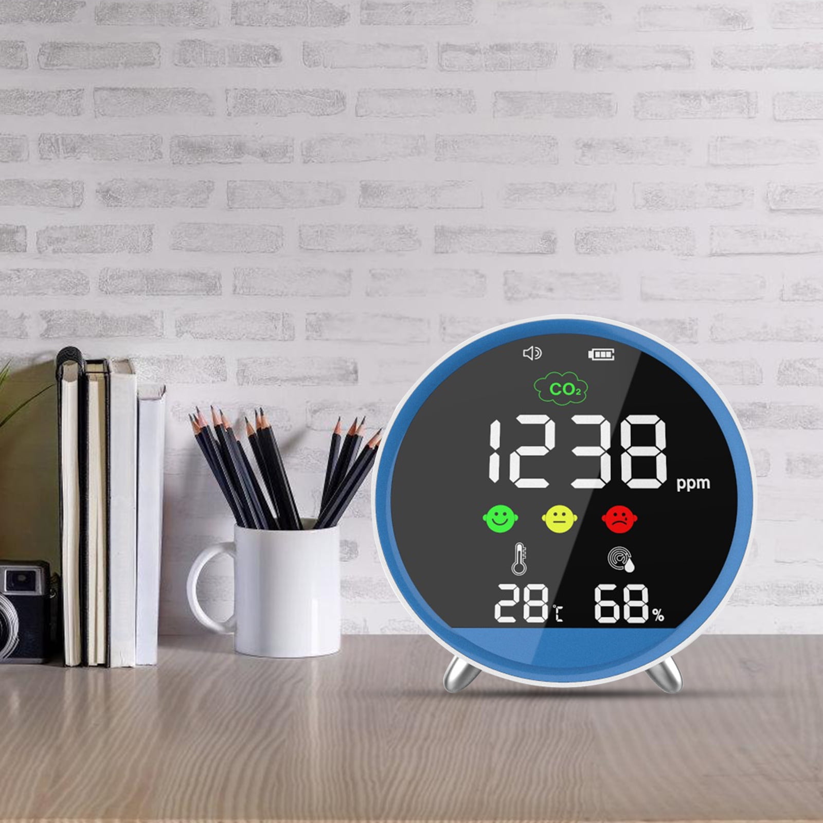 Professional CO2 Detector with Rapid 1.5s Sampling And Alarm Function Humidity Temperature Meter For Indoor Air Safety