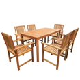 thumbnail image 1 of vidaXL 7 Piece Outdoor Dining Set Solid Acacia Wood, 1 of 5