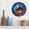 thumbnail image 3 of DEIARA Giant Pumpkin Burgundy Butterfly Wall Clock 10in Silent Mechanism Battery Operated Retro Style for Living Room Bedroom and Kitchen Black Pointer, 3 of 10