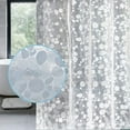 thumbnail image 2 of Forro para cortina de ducha, material EVA resistente de 0,2 mm de grosor con imanes, cortina de ducha para duchas y bañeras, fácil cuidado, privacidad, diseño duradero de guijarros 3D (tamaño, 2 of 5
