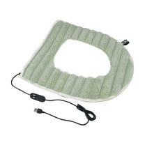 Pxyqht USB Heated Toilet Seat Cover, Winter Thermoregulated Plush Cushion, Washable Flannel, Easy Cleaning Design, Ideal for Home Use