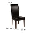 thumbnail image 6 of Flash Furniture Greenwich Series Parsons Chair, Set of 4, Brown LeatherSoft, 6 of 13