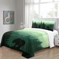 thumbnail image 4 of LAICAIW Bedding Set-3-Piece Set-Forest Bear-Set with Quilt and Two Standard Pillow Cases Full（203x228cm）, 4 of 7