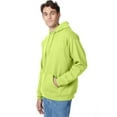 thumbnail image 4 of Hanes EcoSmart Unisex Fleece Hoodie (Big & Tall Sizes Available) Safety Green S, 4 of 5