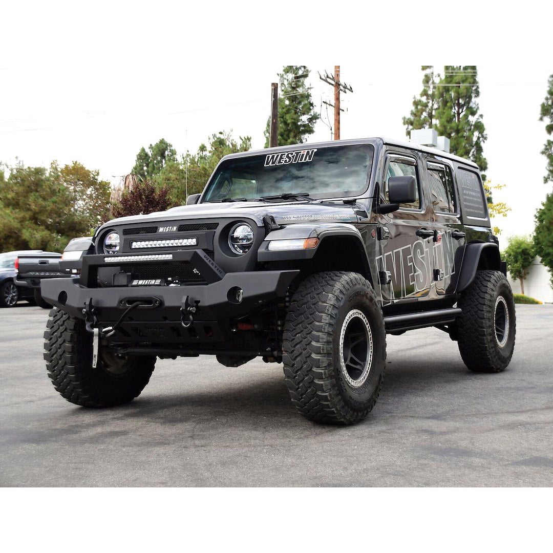 Westin WJ2 Full Width Front Bumper with LED Light Bar Mount